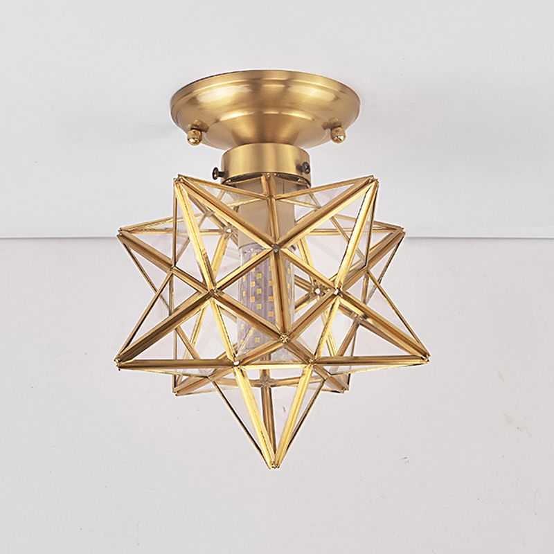 Modern Star Shape Flush Mount Light Fixtures 1 Light Flush Mount Ceiling Light