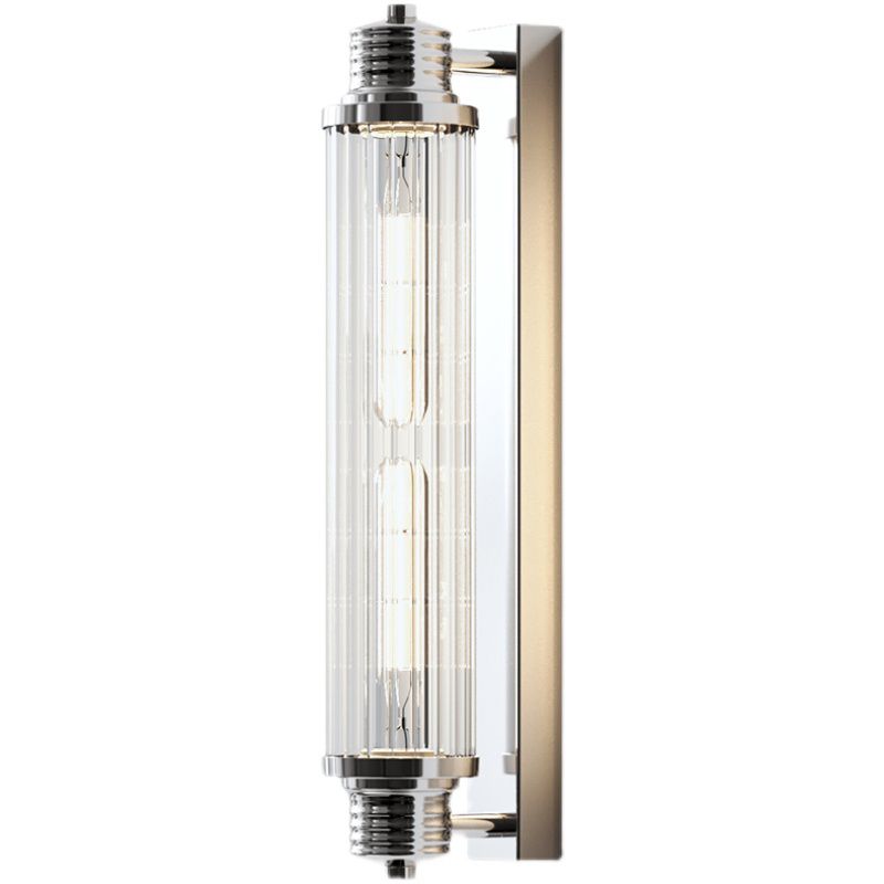 Cilindrische spoelmontage Wand SCONCE Moderne zilveren wand SCONCE Lichten met glazen schaduw