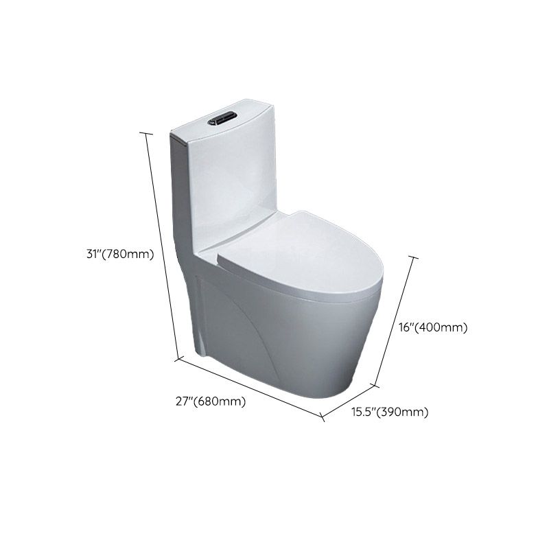 Traditional One Piece Toilet Bowl Floor Mounted White Urine Toilet for Bathroom