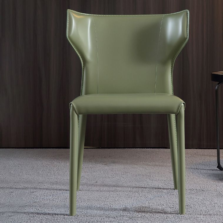 Chaise latéral de restauration de cuisine à wingback contemporaine chaise latérale en métal