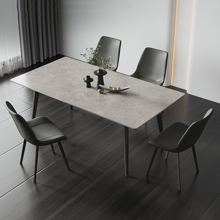 Modern Sintered Stone Top Dining Set Rectangle 1/4/5 Pieces Dining Room Table Set
