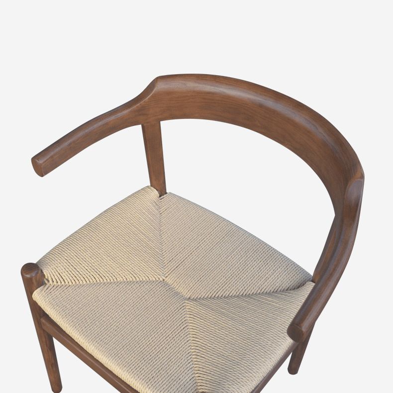 Contemporary Style Open Back Solid Wood Home Use Dining Side Chair