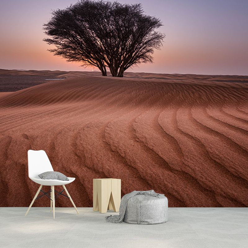 Environment Friendly Resistant Mural Wallpaper Desert Sleeping Room Wall Mural