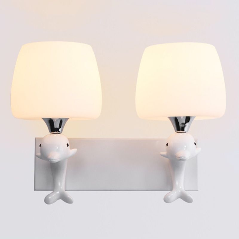 Contemporary Simplicity Wall Sconce Lights Dolphin Shape Light for Bedroom