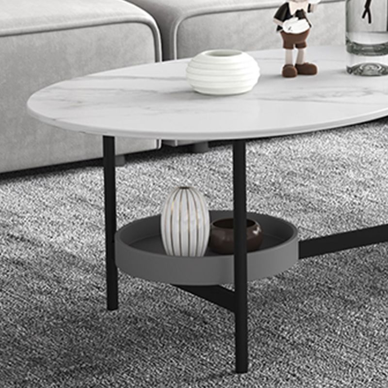 3 Legs Slate Coffee Table Free-Form Nesting Coffee Table Set