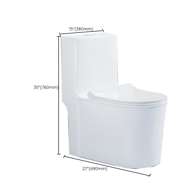 Modern Floor Mounted Flush Toilet White Urine Toilet with Seat for Bathroom
