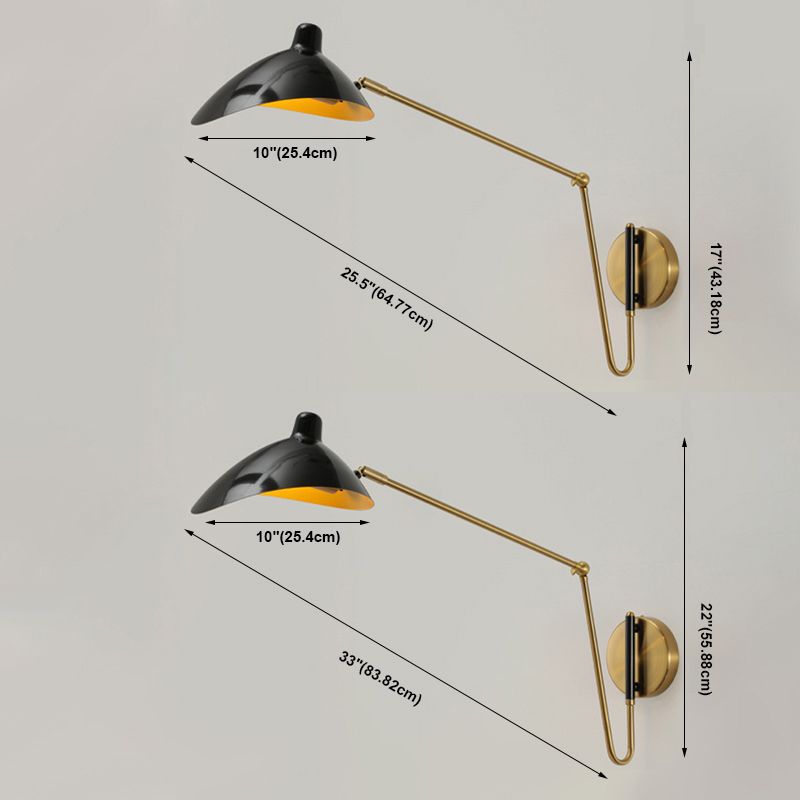 Postmodern metaal Verstelbare SCONCE -verlichtingsarmaturen Eén bol wandgemonteerde verlichting