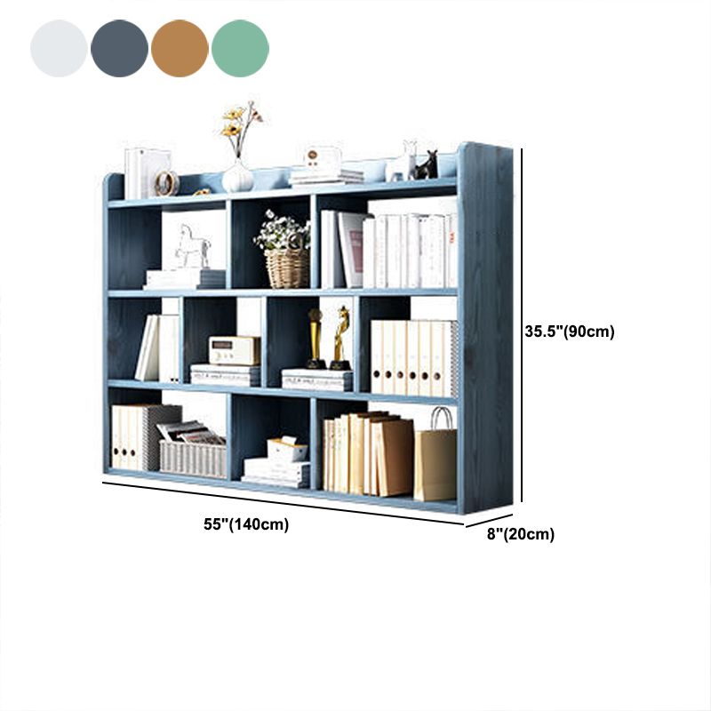 Contemporary Wooden Shelf Bookcase Cube Bookshelf for Study Room