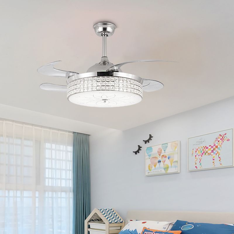 Kristallrunde Deckenventilator Leuchtt