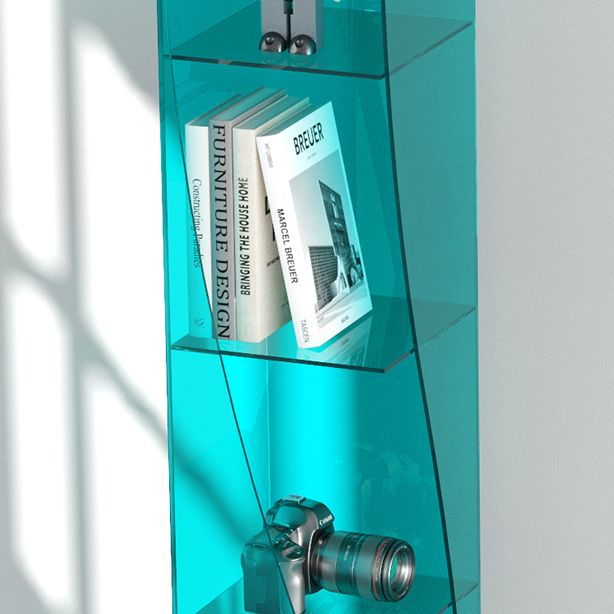 Modern Style Closed Back Bookshelf Vertical Acrylic Bookcase