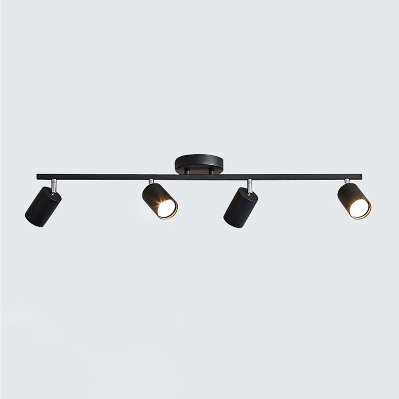 Contemporary Ceiling Light Multi - Light Ceiling Semi Flush in Black / White