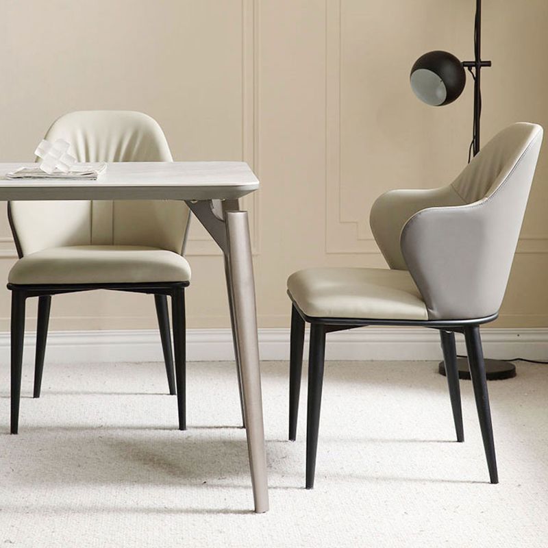 Industrial Arm Chair Metal Wingback Dining Room Chair for Dining Room