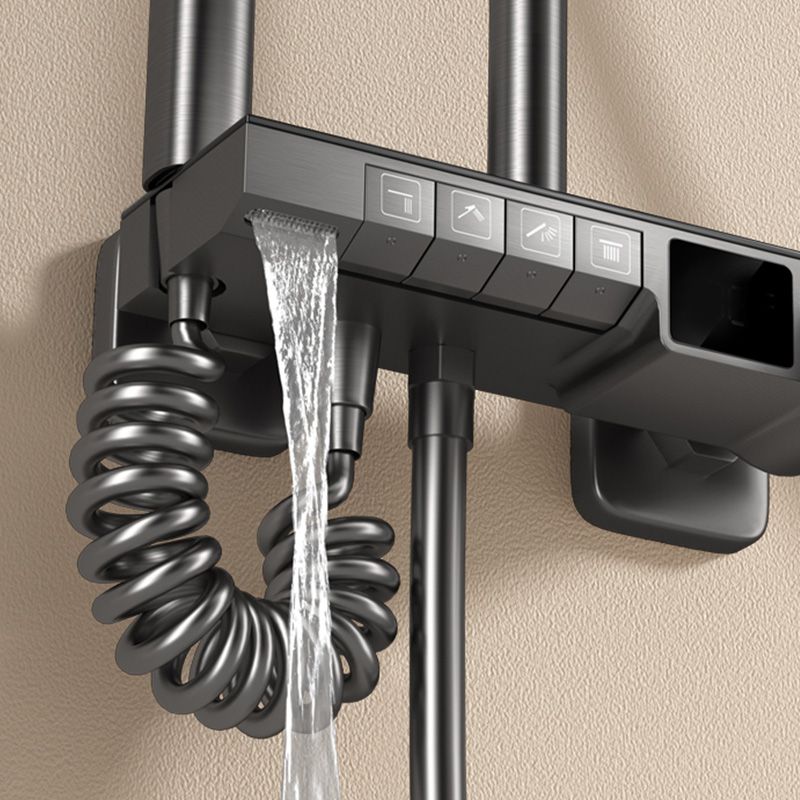 Slide Bar Included Shower System Solid Color Valve Included Shower Head Combo