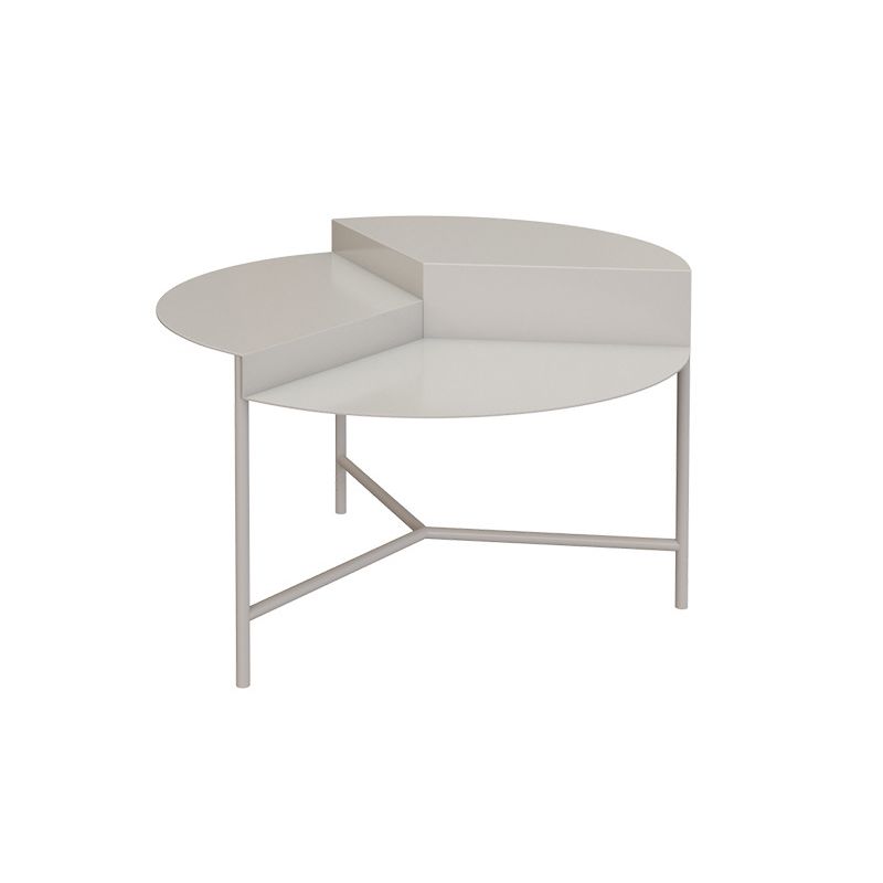 Metal Frame Coffee Table Mid-century Modern Round Cocktail Table