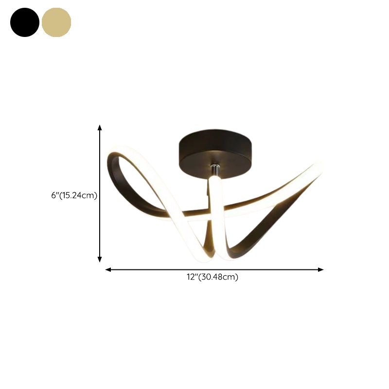 Geometric Semi Flush Light Modern Metal Semi Flush Mount Light Fixture