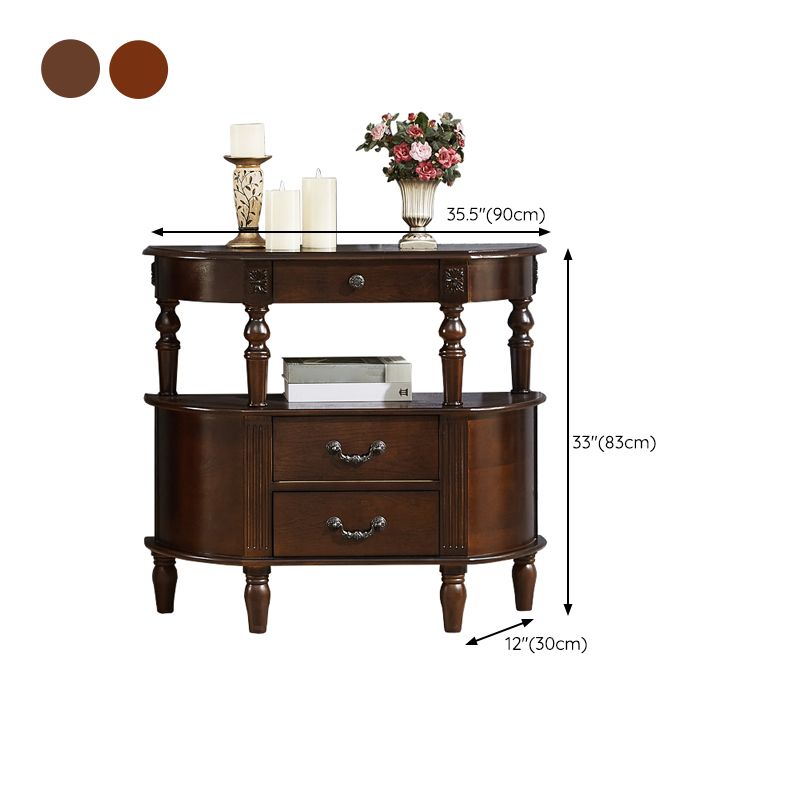 Victoria Wood Console Table Free Form Console Sofa Table for Hall