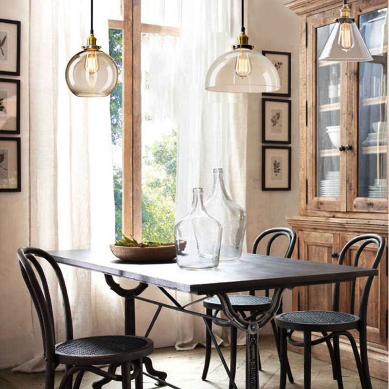 1 lumière suspendue au plafond suspension en verre contemporain suspension suspendue pour le restaurant