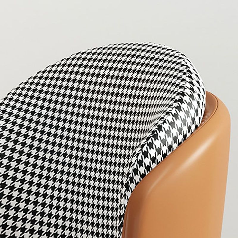 Glam metalen eetgeloze stoel gestoffeerde zijstoelen voor thuisgebruik