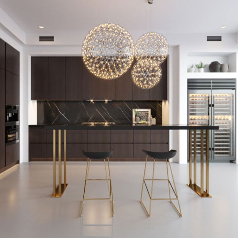 1/2/3 Pieces Modern Rectangle Pub Table Set Solid Wood Counter Table with Backless Stools