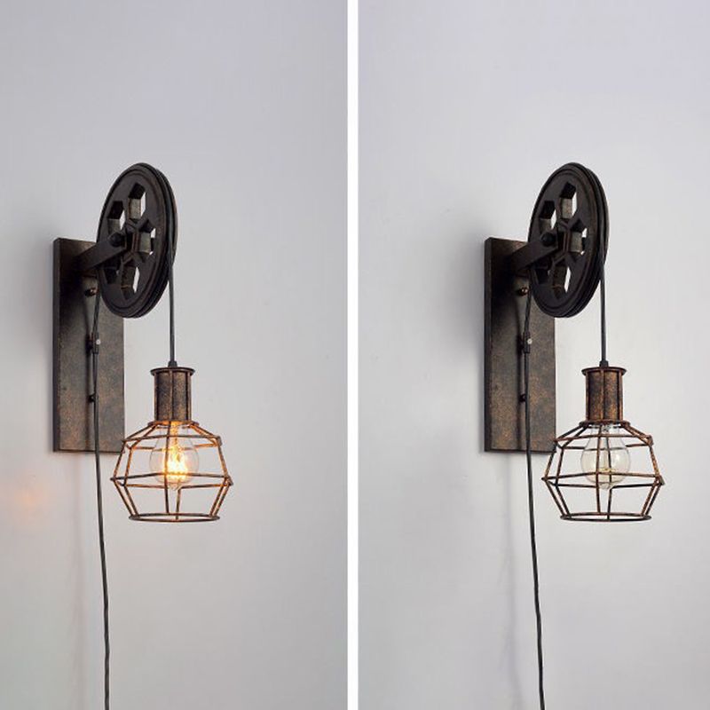 Metal Sconce Light Industrial Style Wall Sconce Lighting for Dining Room