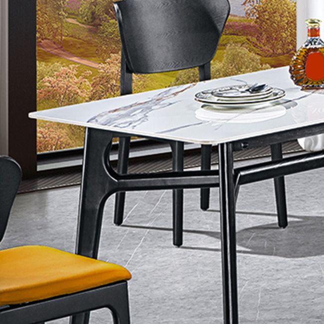 Contemporary Style Rectangle Table Set 1/2/5 Pieces Dining Set for Kitchen