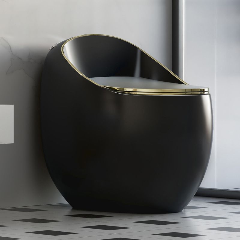 Modern Seat Included One Piece Toilet Round Floor Mounted Toilet Bowl for Washroom