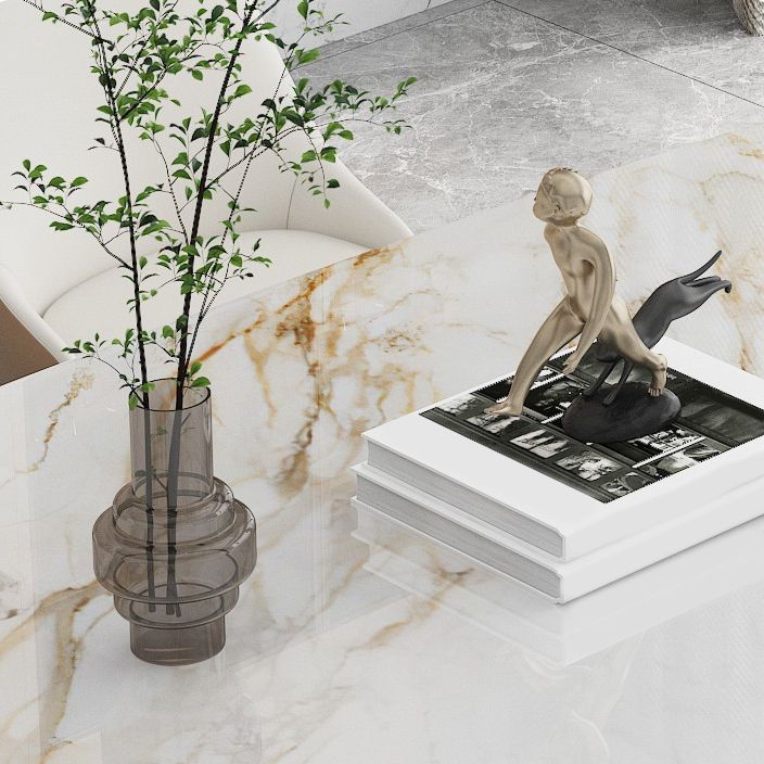 Nordic Sintered Stone Top Dining Set Rectangle 1/4/5/7 Pieces Dinette Table Set