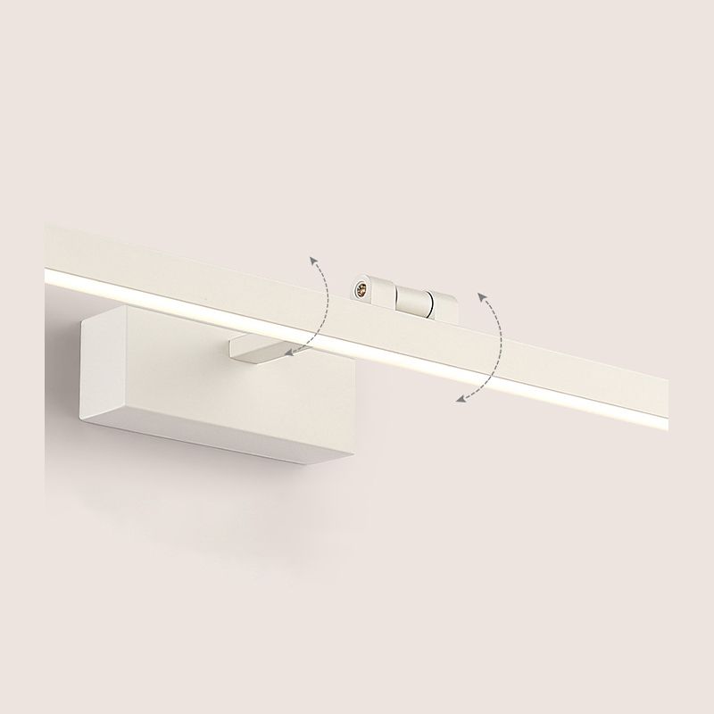 Minimalist Straight Mirror Lighting Metal LED Bathroom Sconce Light Fixture
