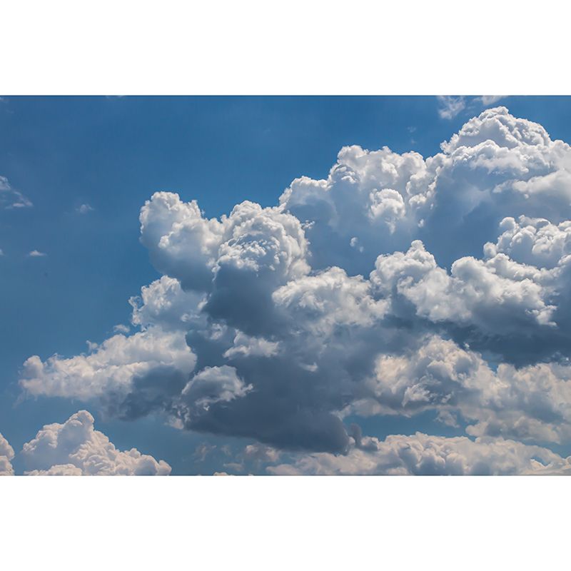 Blue Sky Mural Wallpaper Photography Sleeping Room Wall Decor for Home