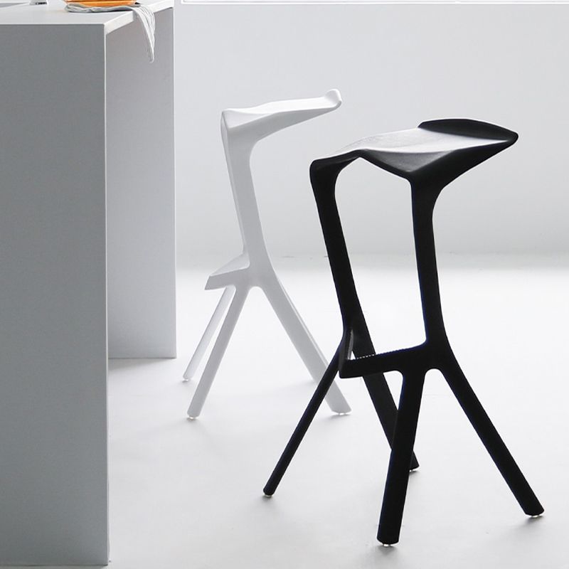 Modern Style Bar-stool Plastic Backless Bar Stool for Kitchen Bar with Plastic Legs