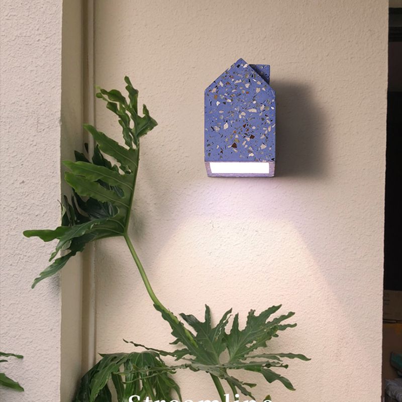 Lampada da parete della casa moderna lampada montata a parete a 1 luce con tonalità di pietra