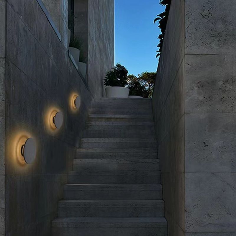 Modern Cement Wall Lamp 1-Light LED Wall Mount Lamp for Living Room