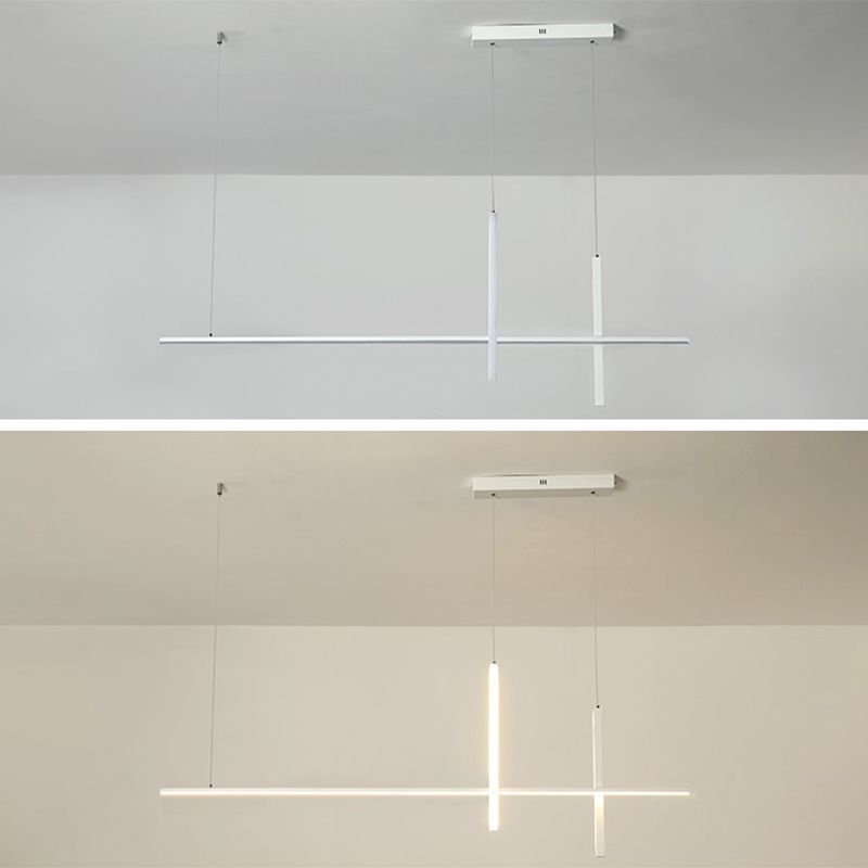 3 Light Linear Pendant Lighting Modern Kitchen Island Lighting Metal Island Lighting