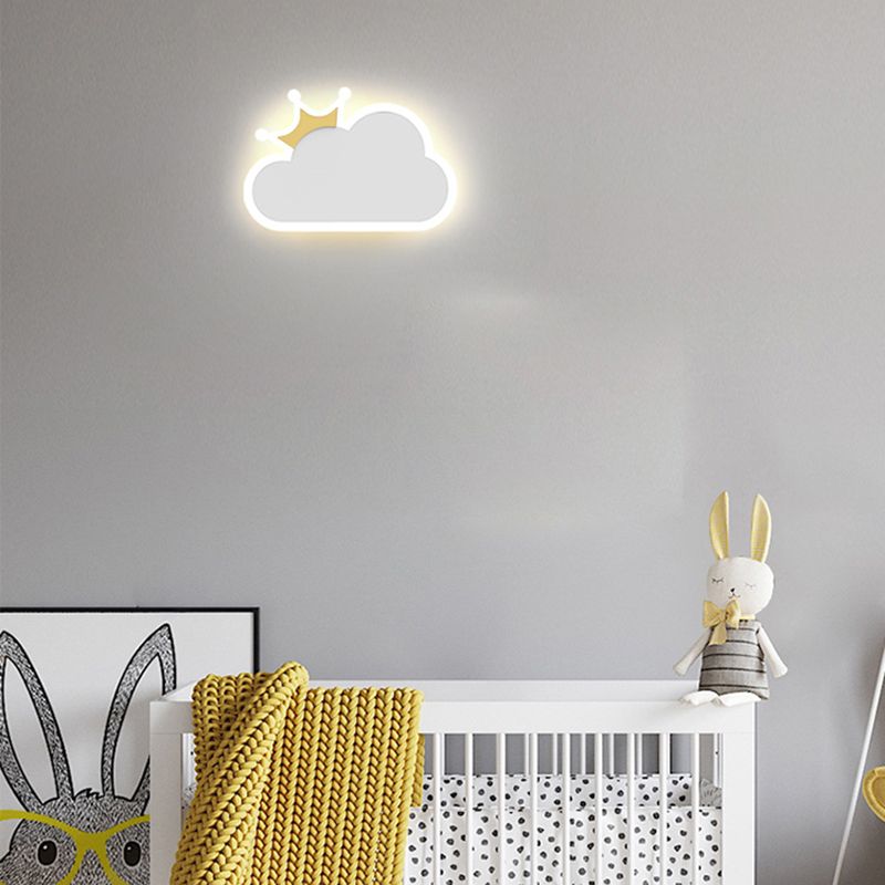 Metal Macaron Color Spliques Splone Cloud Forma LED de estilo de montaje de pared de estilo simple