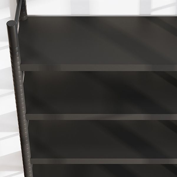 Contemporary Black Shelf Bookcase Open Bookshelf with Shelves Included