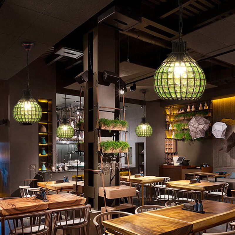 1 SUSPENSION PRENDANT PRENDANT VINTAGE BAL METAL METAL PLAFIER PLACE ALIMENTATION EN ROUGE / GREEN / POUR PUPLE POUR RESTAUT