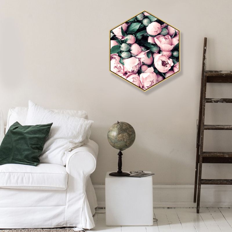 Fotodruck, Rosenblüten-Leinwand, helle Farbe, skandinavische Wanddekoration für Wohnzimmer