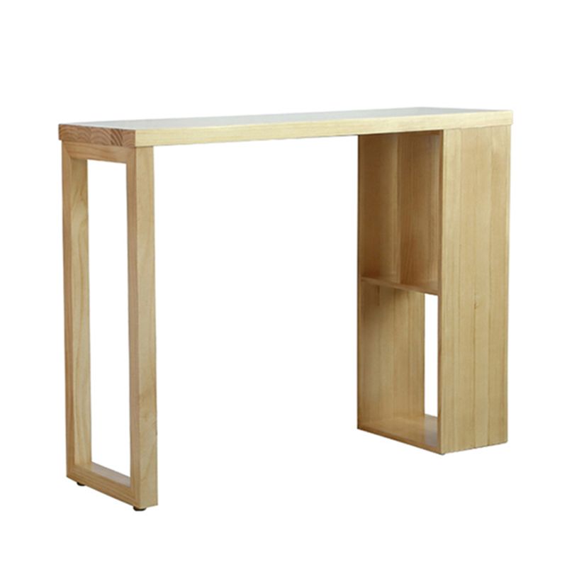 Double Pedestal Bar Table Set 2/3 Pcs Solid Wood Bar Table and Backless Stools