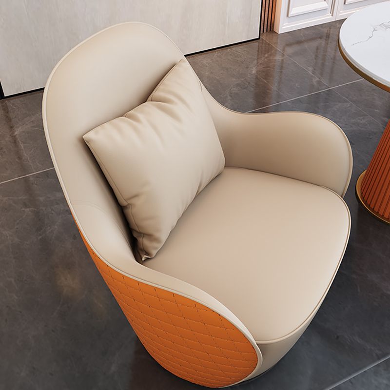 Faux Leather Arm Chair 27.55" Wide Flared Arms Chair Arms Included Chair