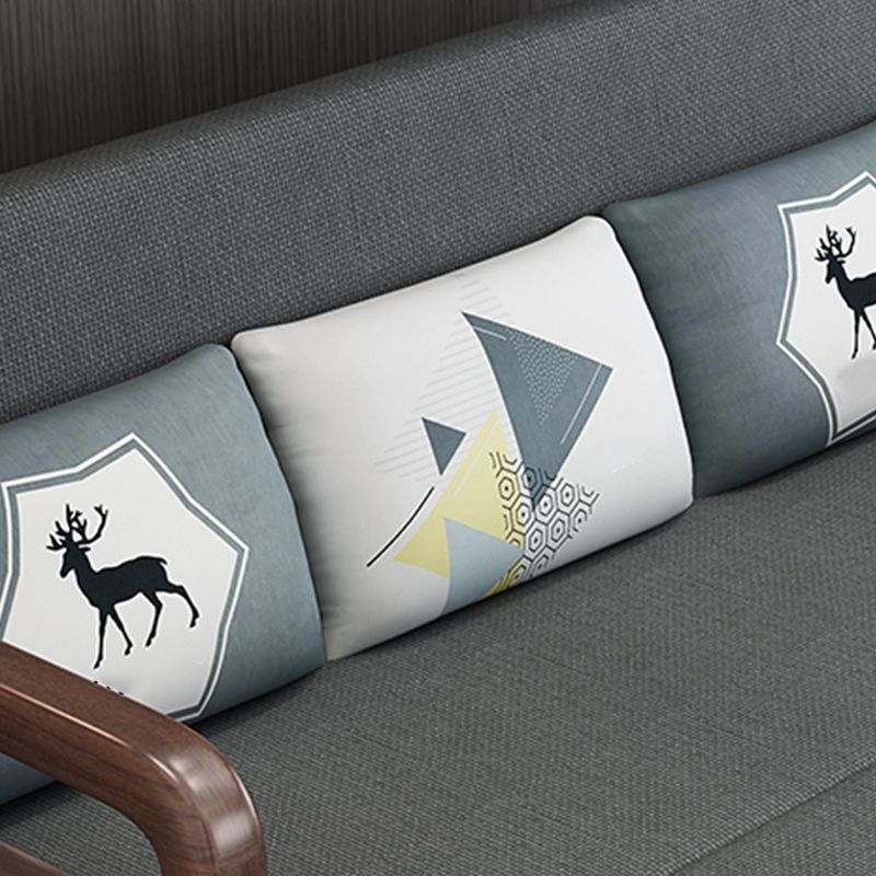 Modern Cotton Blend Sleeper Sofa Wood Frame Armless Sofa Bed