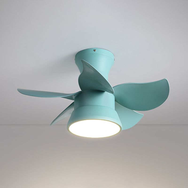 Ventiladores de techo de forma de ventilador de metal estilo para niños de 1 luces de lámpara de ventilador de techo