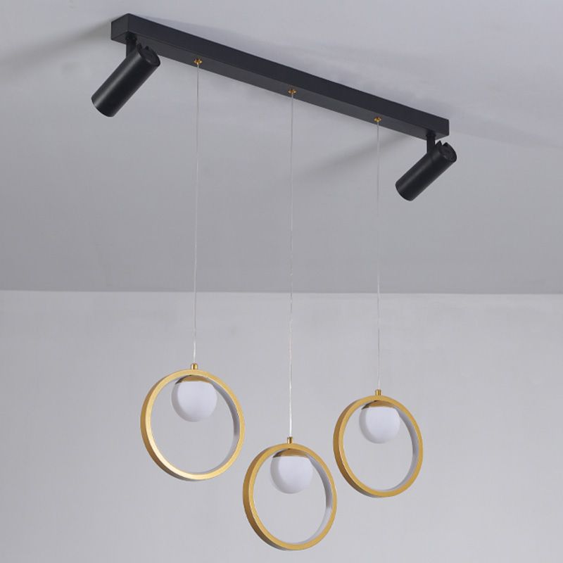 Estilo contemporáneo Geometry Island Lighting Lights Metal Island Lights