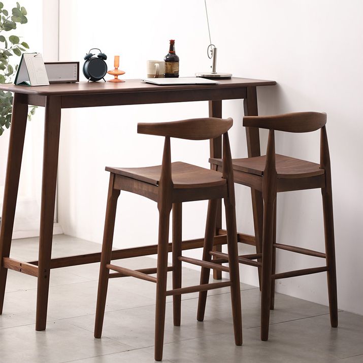 Solid Wood Bar Table Modern Rectangle Bar Table for Dining Room