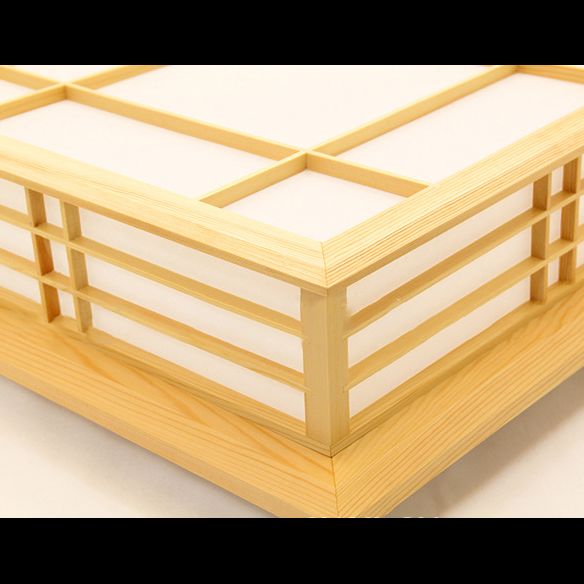 Modernes minimalistisches Rechteck Deckenbündige Halterung Licht Naturholz Wohnzimmer Flush Mount Beleuchtung