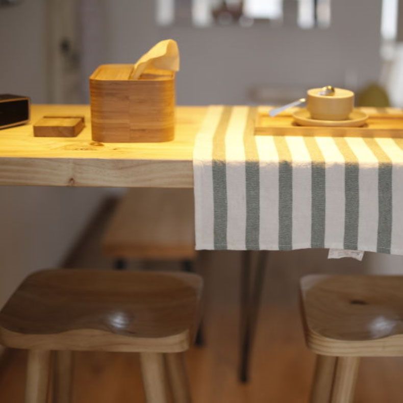 Industrial Indoor Bar Dining Table Rectangle Metal and Wood Bar Table