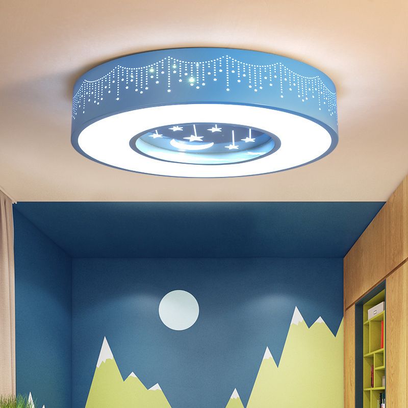 Circular Flush Mount Light Fixture Kids Acrylic Flush Mount