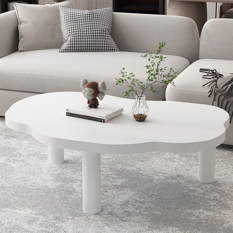 Scandinavian Coffee Cocktail Table Solid Wood Coffee Table in White