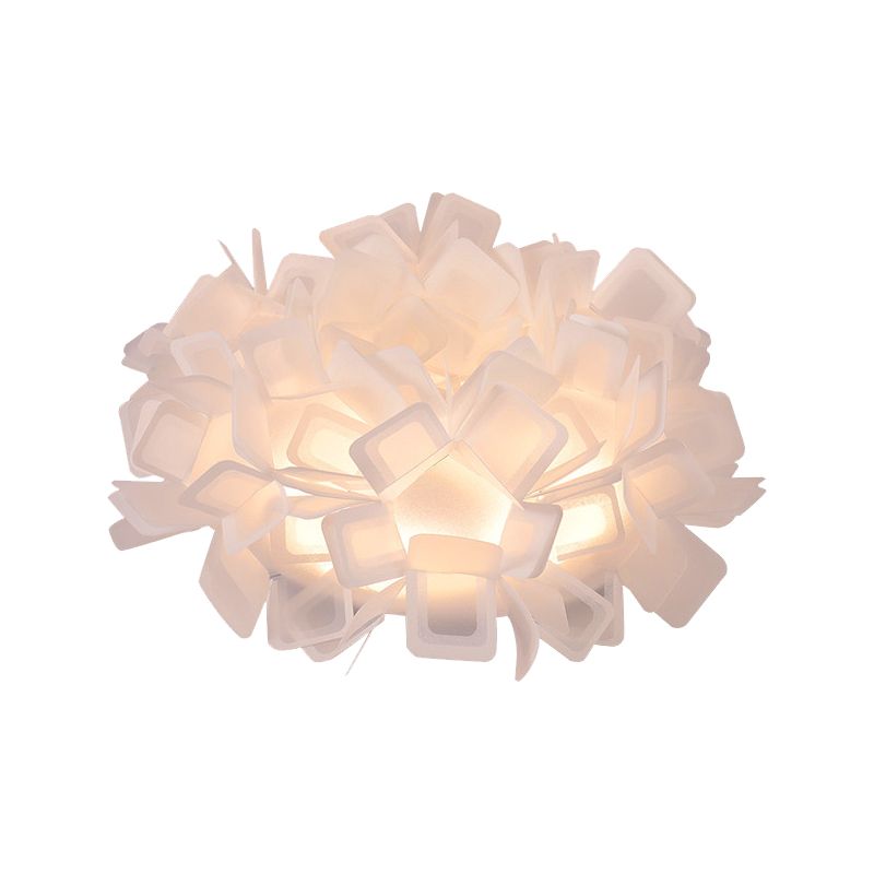 Plafonnier sinueux Art déco avec abat-jour en acrylique, éclairage encastré pour chambre à coucher