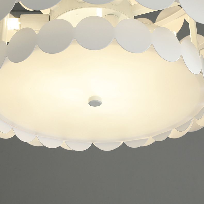 Living Room Pendant Chandelier Nordic Style Chandelier Lighting Fixture with Circle Metal Shade