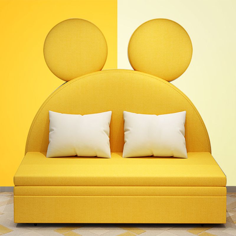 Metal Daybed with Mattress Contemporary Yellow Convertible Kids Bed